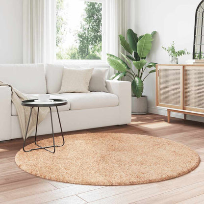 Shaggy Rug High Pile NAVARRA Beige 160x160 cm Polyester