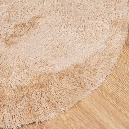 Shaggy Rug High Pile NAVARRA Beige 160x160 cm Polyester