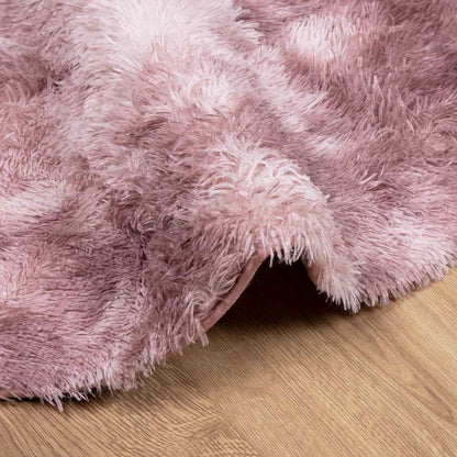 Shaggy Rug High Pile NAVARRA Dusty Pink 160x160 cm Polyester