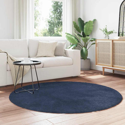 Shaggy Rug High Pile NAVARRA Navy 160x160 cm Polyester