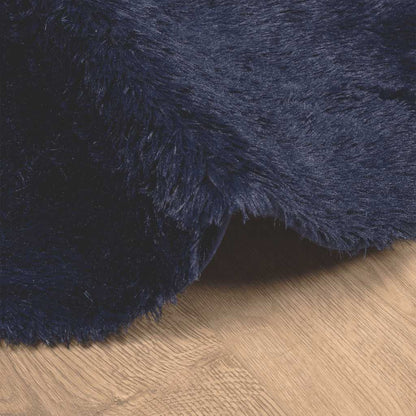 Shaggy Rug High Pile NAVARRA Navy 160x160 cm Polyester