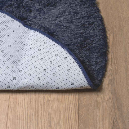 Shaggy Rug High Pile NAVARRA Navy 160x160 cm Polyester