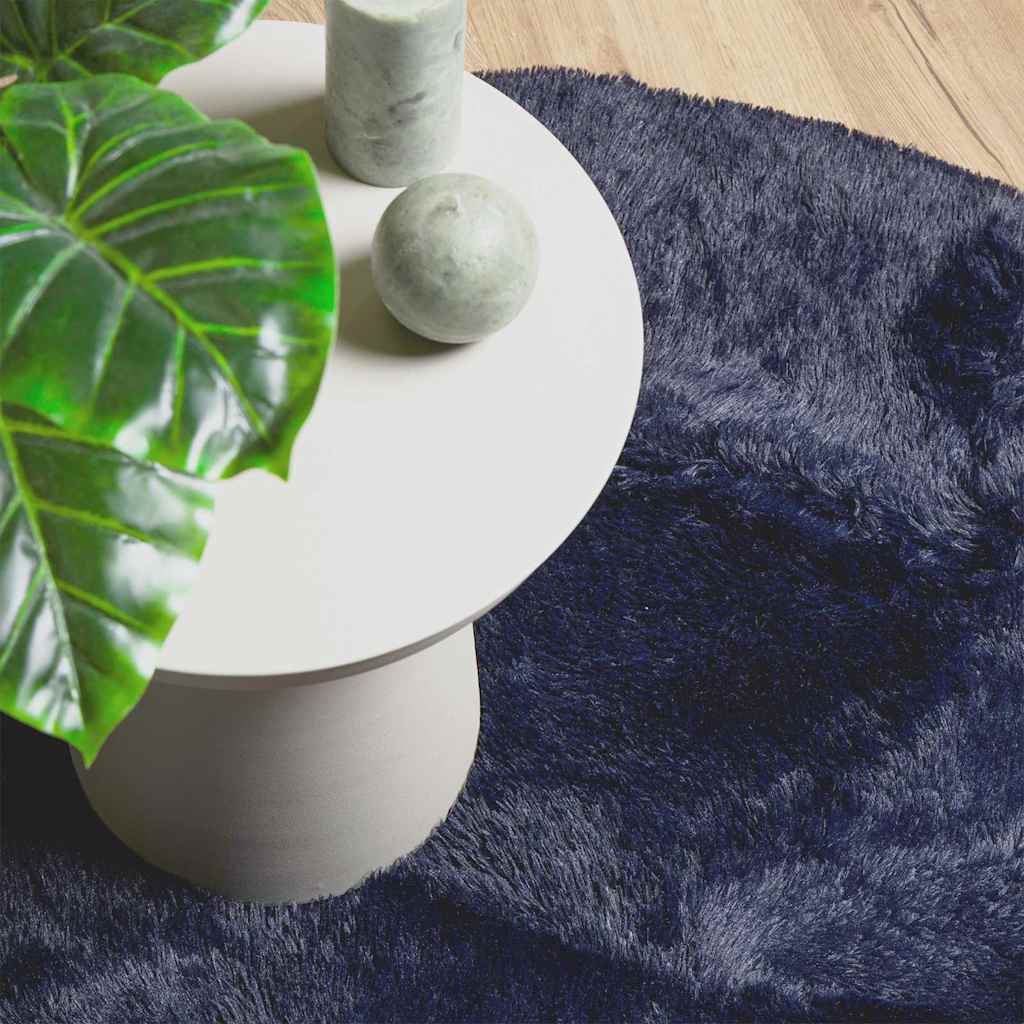 Shaggy Rug High Pile NAVARRA Navy 160x160 cm Polyester