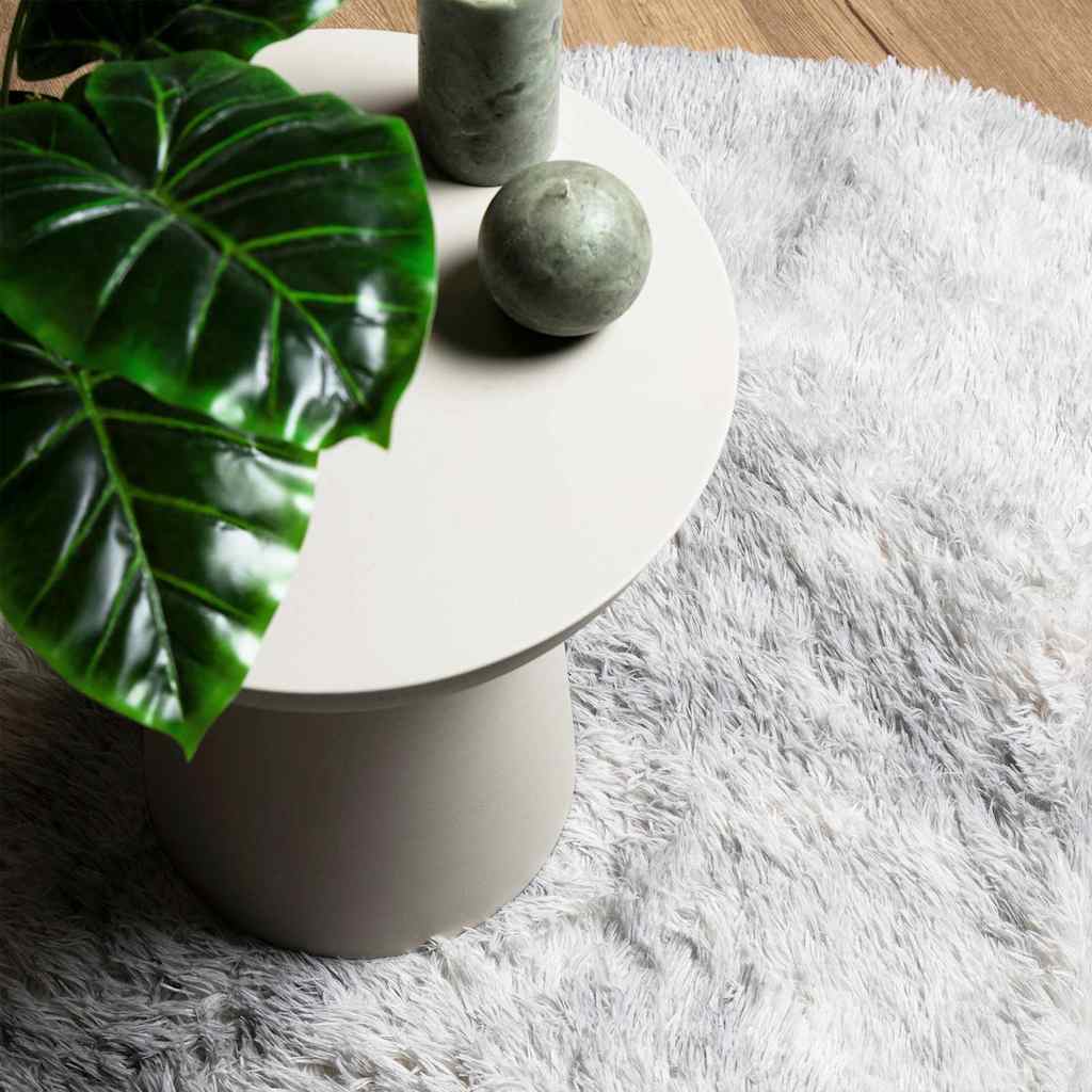 Shaggy Rug High Pile NAVARRA Silver Grey 160x160 cm Polyester