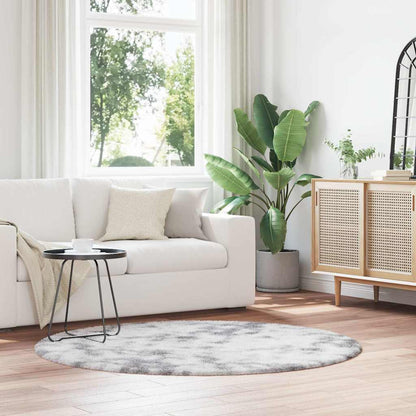 Shaggy Rug High Pile NAVARRA Silver Grey 160x160 cm Polyester
