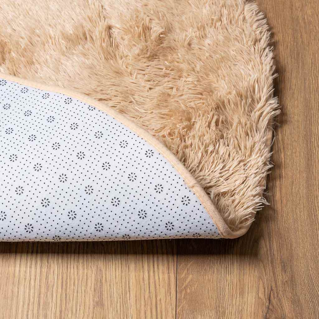 Shaggy Rug High Pile NAVARRA Beige 200x200 cm Polyester