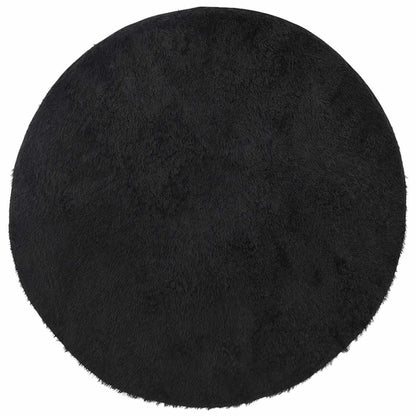 Shaggy Rug High Pile NAVARRA Black 200x200 cm Polyester