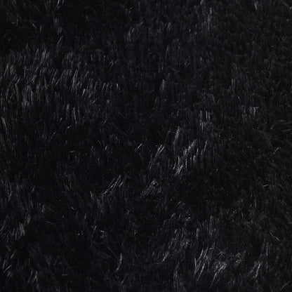 Shaggy Rug High Pile NAVARRA Black 200x200 cm Polyester