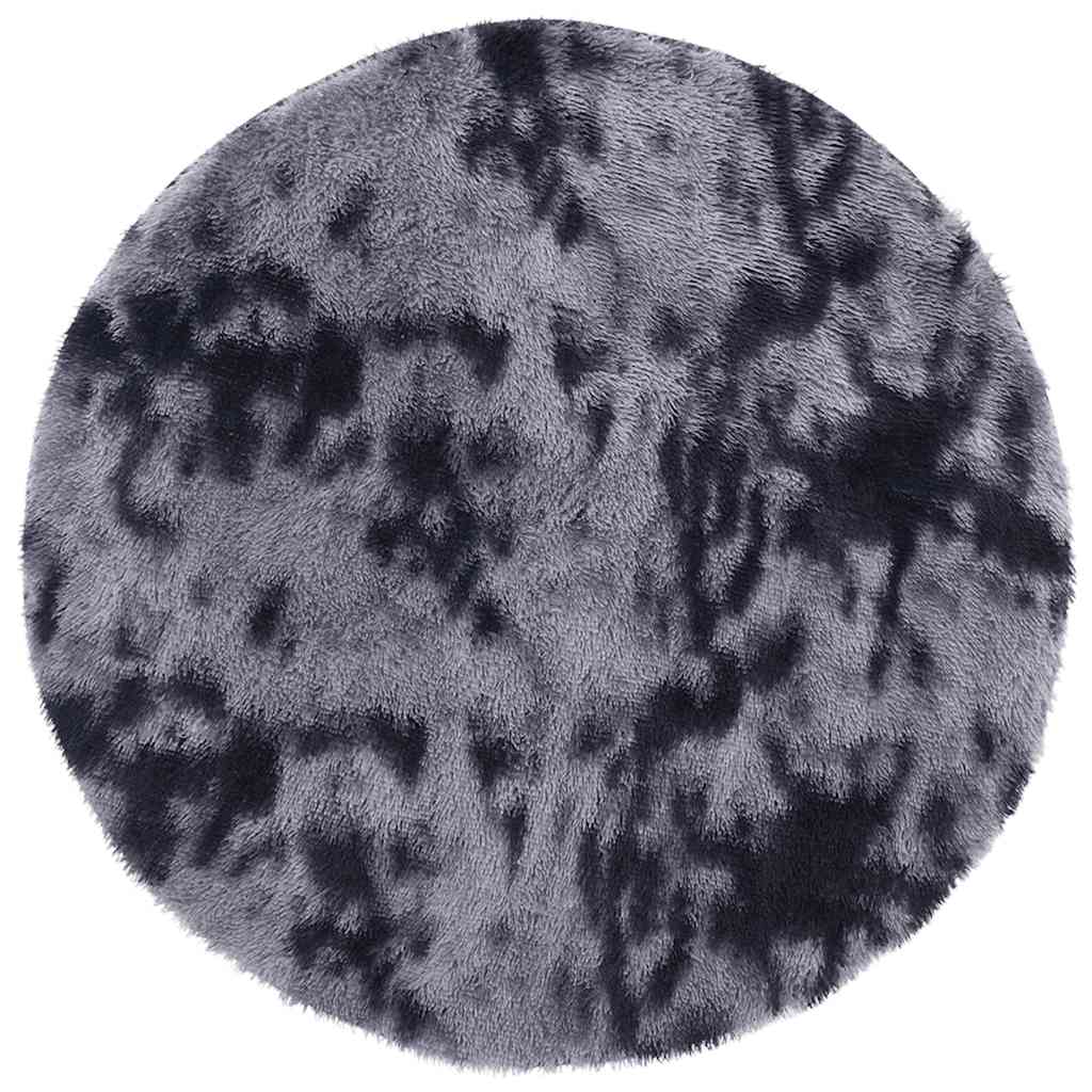Shaggy Rug High Pile NAVARRA Dark Grey 200x200 cm Polyester
