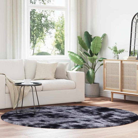 Shaggy Rug High Pile NAVARRA Dark Grey 200x200 cm Polyester