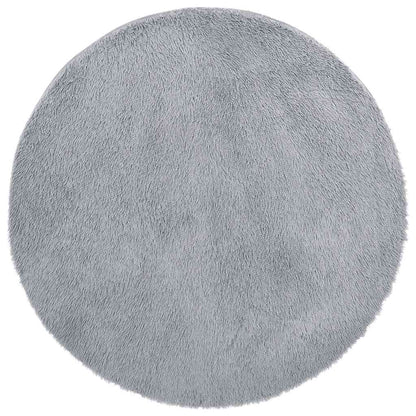 Shaggy Rug High Pile NAVARRA Light Grey 200x200 cm Polyester