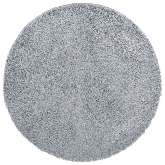 Shaggy Rug High Pile NAVARRA Light Grey 200x200 cm Polyester