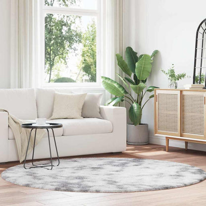 Shaggy Rug High Pile NAVARRA Light Grey 200x200 cm Polyester