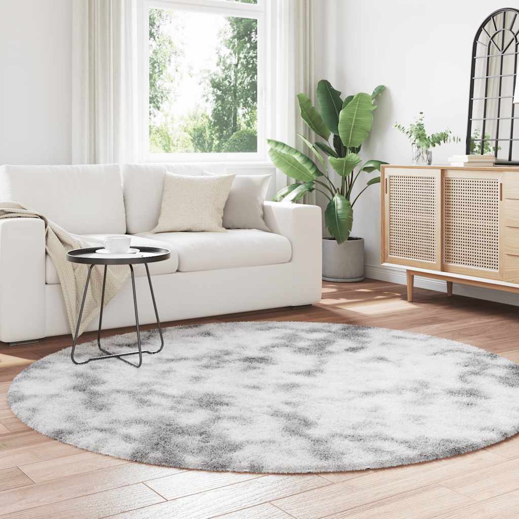 Shaggy Rug High Pile NAVARRA Silver Grey 200x200 cm Polyester