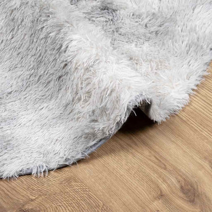 Shaggy Rug High Pile NAVARRA Silver Grey 200x200 cm Polyester