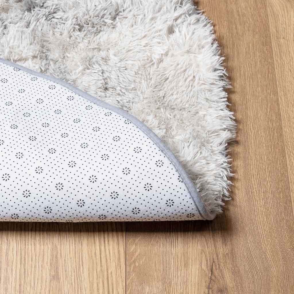 Shaggy Rug High Pile NAVARRA Silver Grey 200x200 cm Polyester