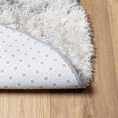 Shaggy Rug High Pile NAVARRA Silver Grey 200x200 cm Polyester