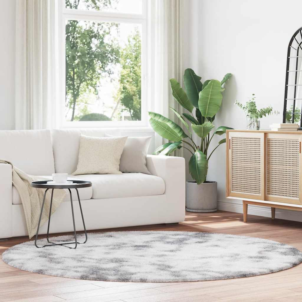 Shaggy Rug High Pile NAVARRA Silver Grey 200x200 cm Polyester