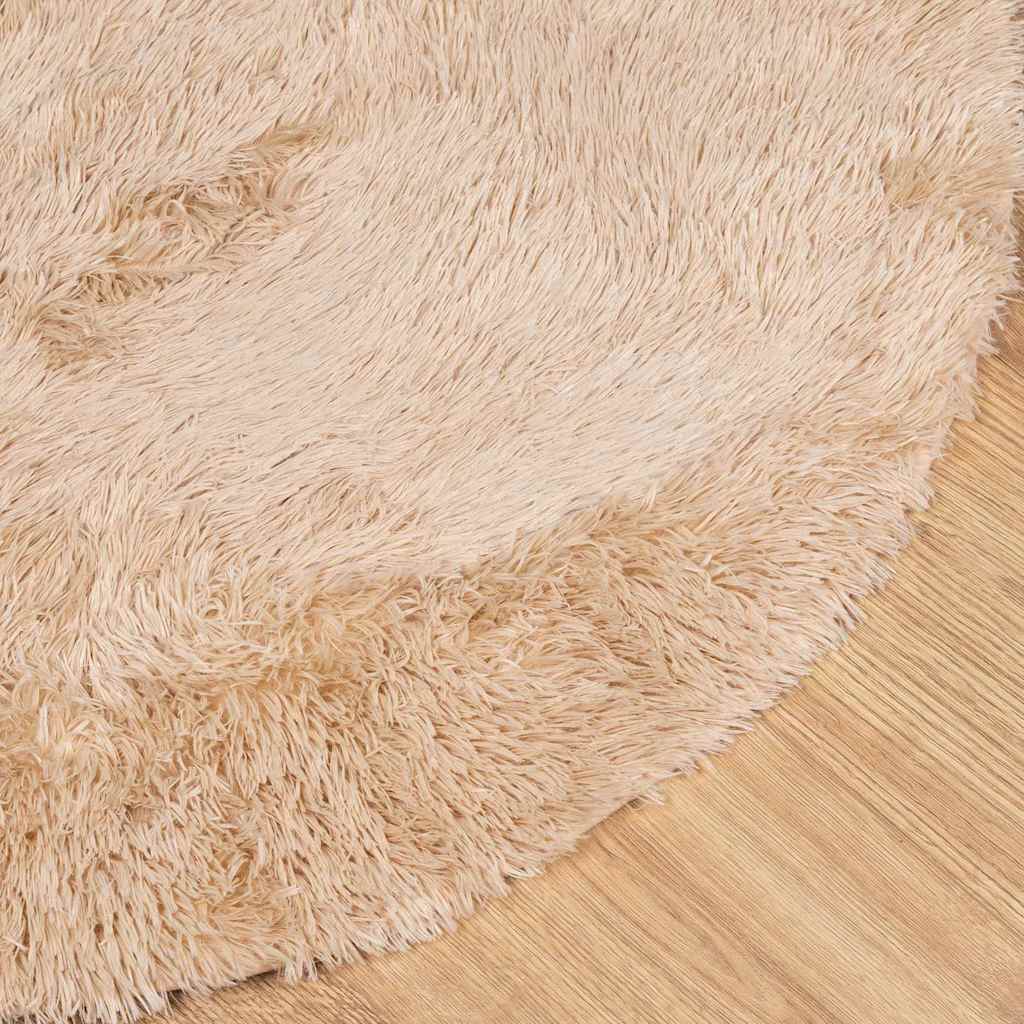 Shaggy Rug High Pile NAVARRA Beige 240x240 cm Polyester
