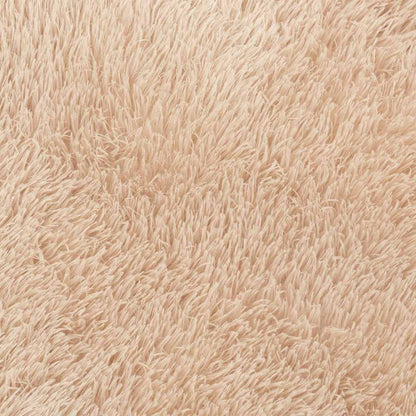Shaggy Rug High Pile NAVARRA Beige 240x240 cm Polyester