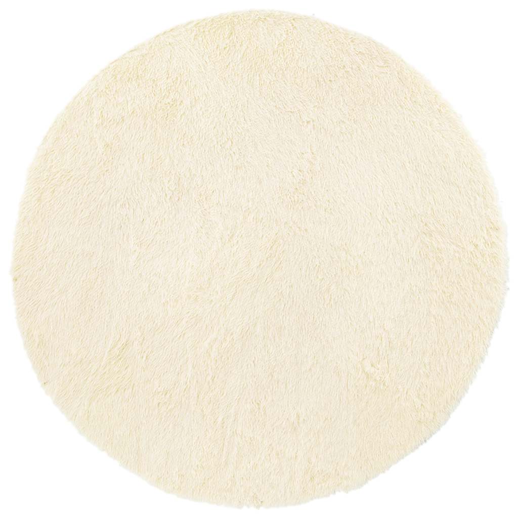 Shaggy Rug High Pile NAVARRA Cream 240x240 cm Polyester