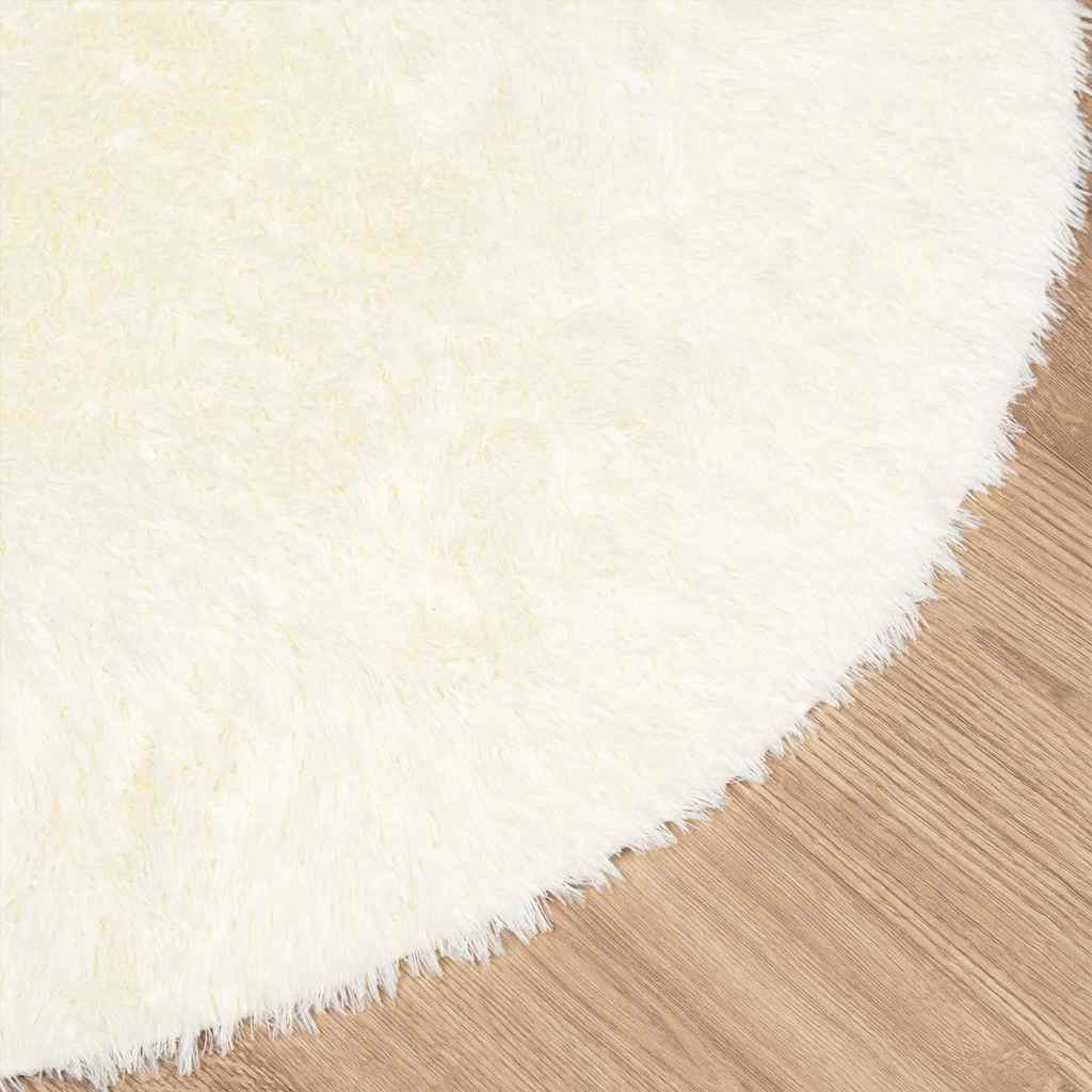 Shaggy Rug High Pile NAVARRA Cream 240x240 cm Polyester
