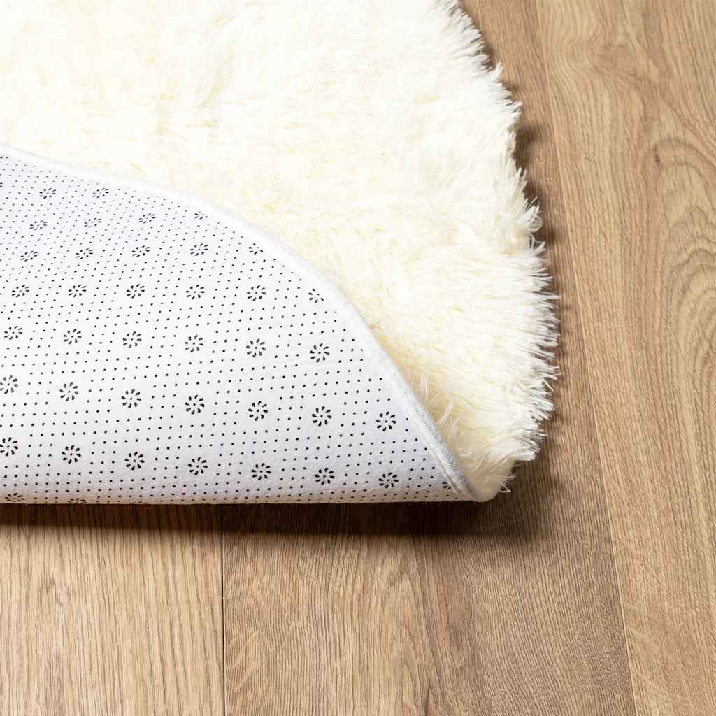 Shaggy Rug High Pile NAVARRA Cream 240x240 cm Polyester