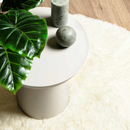 Shaggy Rug High Pile NAVARRA Cream 240x240 cm Polyester
