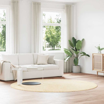 Shaggy Rug High Pile NAVARRA Cream 240x240 cm Polyester