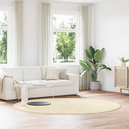 Shaggy Rug High Pile NAVARRA Cream 240x240 cm Polyester