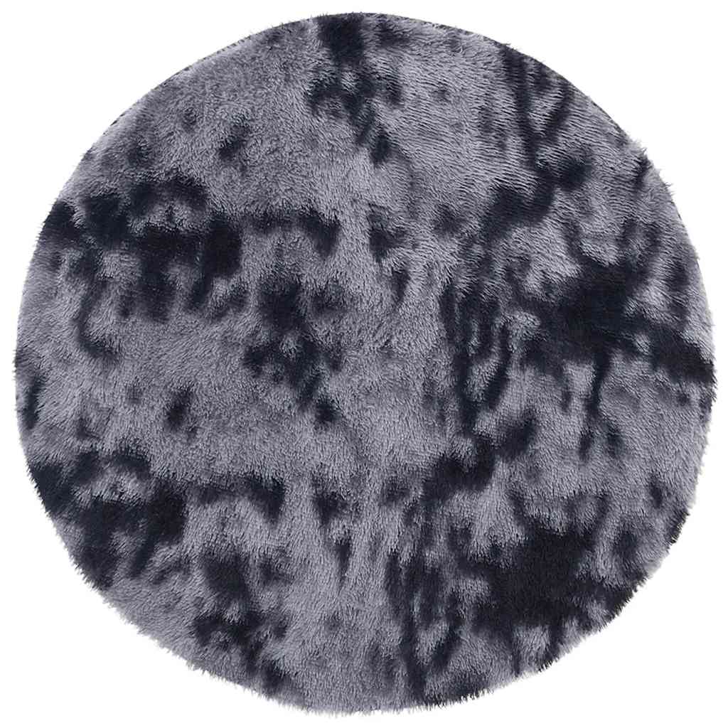 Shaggy Rug High Pile NAVARRA Dark Grey 240x240 cm Polyester