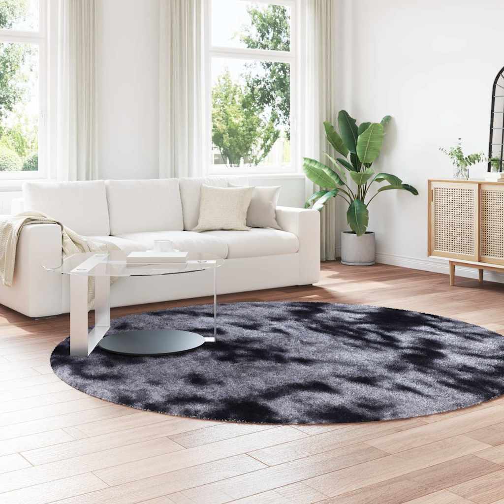 Shaggy Rug High Pile NAVARRA Dark Grey 240x240 cm Polyester