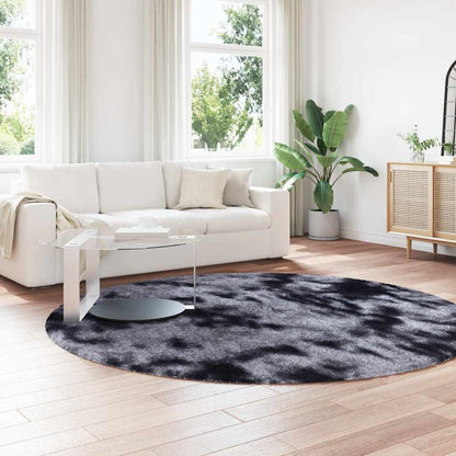 Shaggy Rug High Pile NAVARRA Dark Grey 240x240 cm Polyester