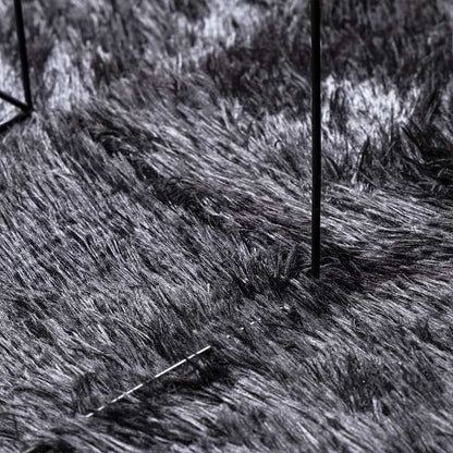 Shaggy Rug High Pile NAVARRA Dark Grey 240x240 cm Polyester