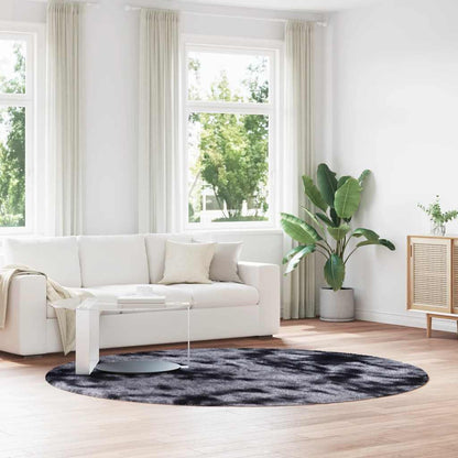 Shaggy Rug High Pile NAVARRA Dark Grey 240x240 cm Polyester