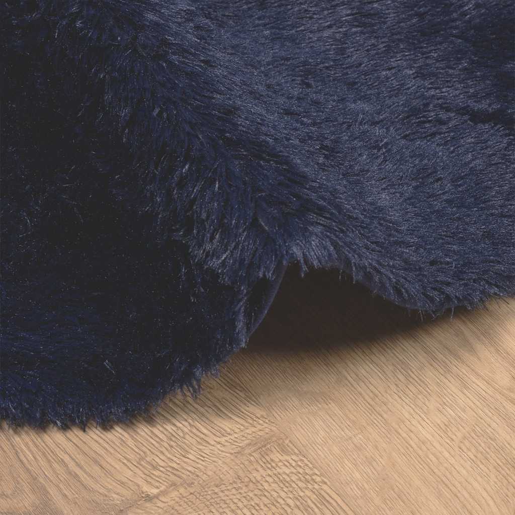 Shaggy Rug High Pile NAVARRA Navy 240x240 cm Polyester