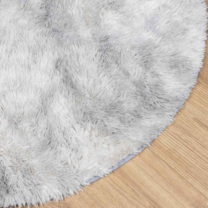 Shaggy Rug High Pile NAVARRA Silver Grey 240x240 cm Polyester