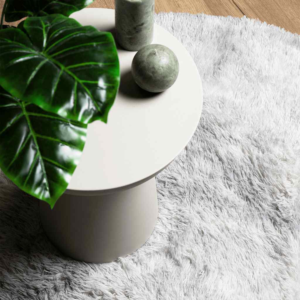 Shaggy Rug High Pile NAVARRA Silver Grey 240x240 cm Polyester