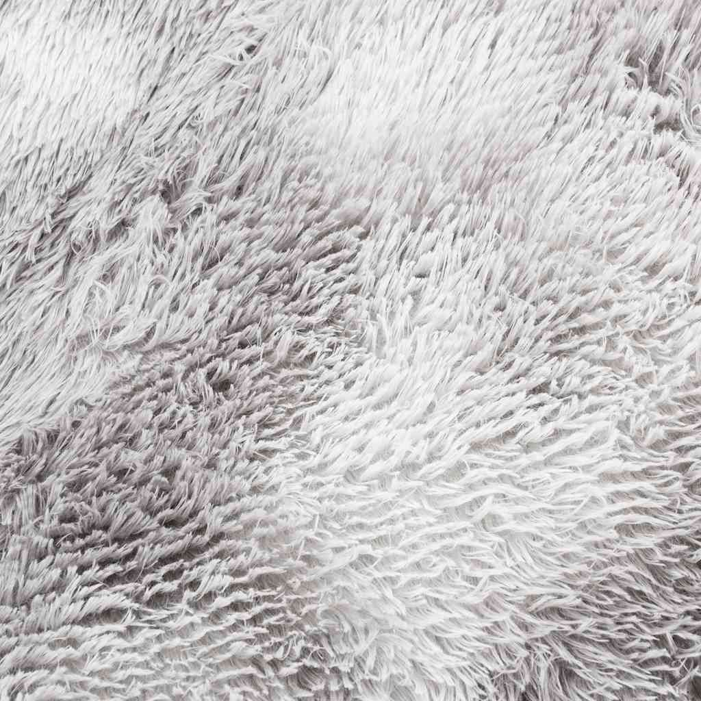 Shaggy Rug High Pile NAVARRA Silver Grey 240x240 cm Polyester