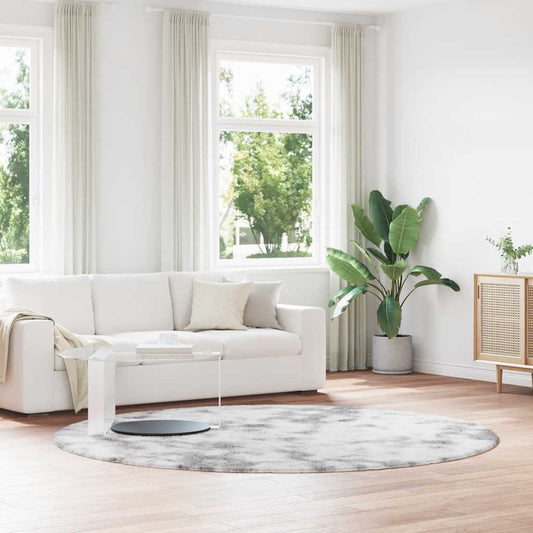Shaggy Rug High Pile NAVARRA Silver Grey 240x240 cm Polyester