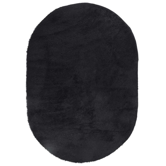 Shaggy Rug High Pile NAVARRA Black 300x200 cm Polyester