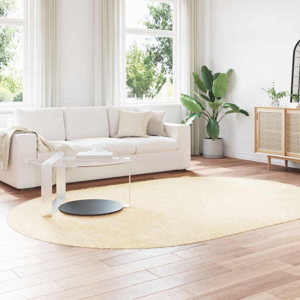 Shaggy Rug High Pile NAVARRA Cream 300x200 cm Polyester