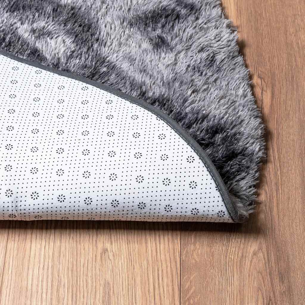 Shaggy Rug High Pile NAVARRA Dark Grey 300x200 cm Polyester