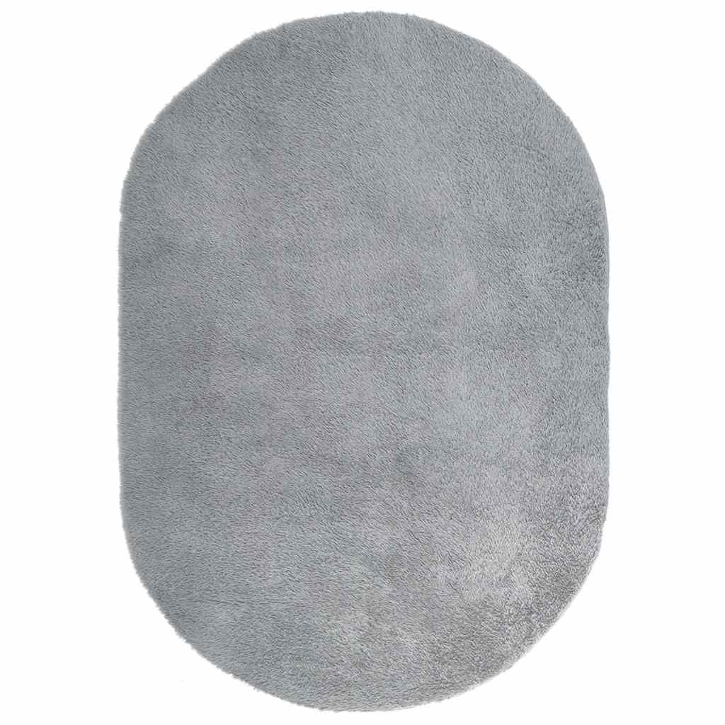 Shaggy Rug High Pile NAVARRA Light Grey 300x200 cm Polyester
