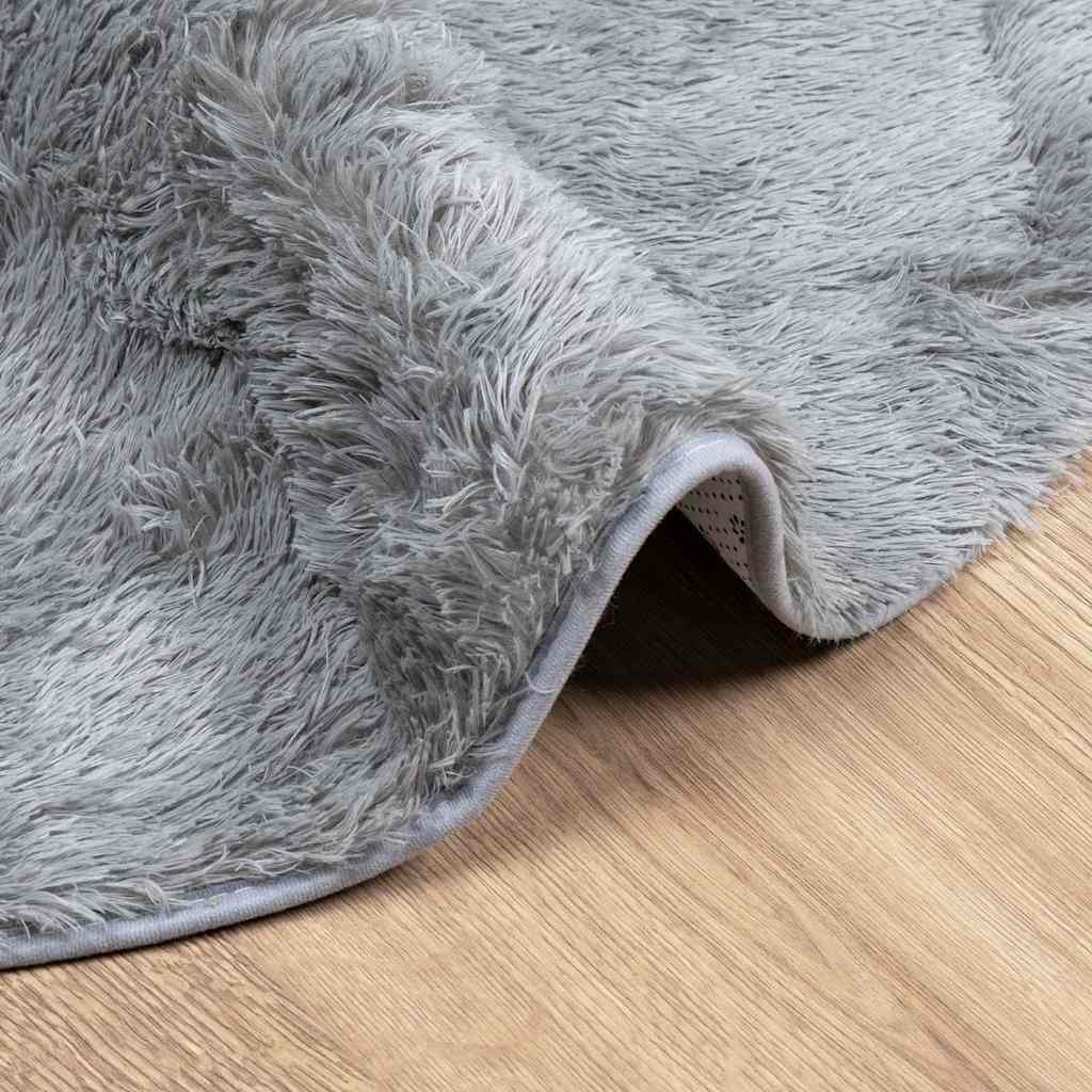 Shaggy Rug High Pile NAVARRA Light Grey 300x200 cm Polyester