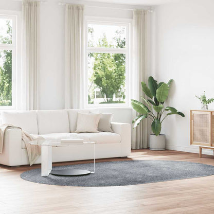 Shaggy Rug High Pile NAVARRA Light Grey 300x200 cm Polyester