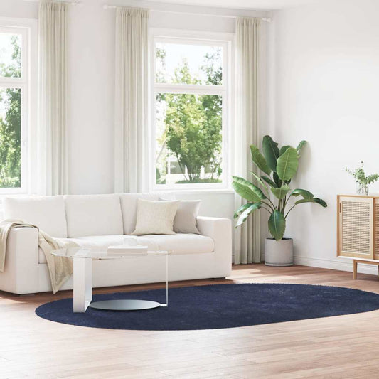 Shaggy Rug High Pile NAVARRA Navy 300x200 cm Polyester