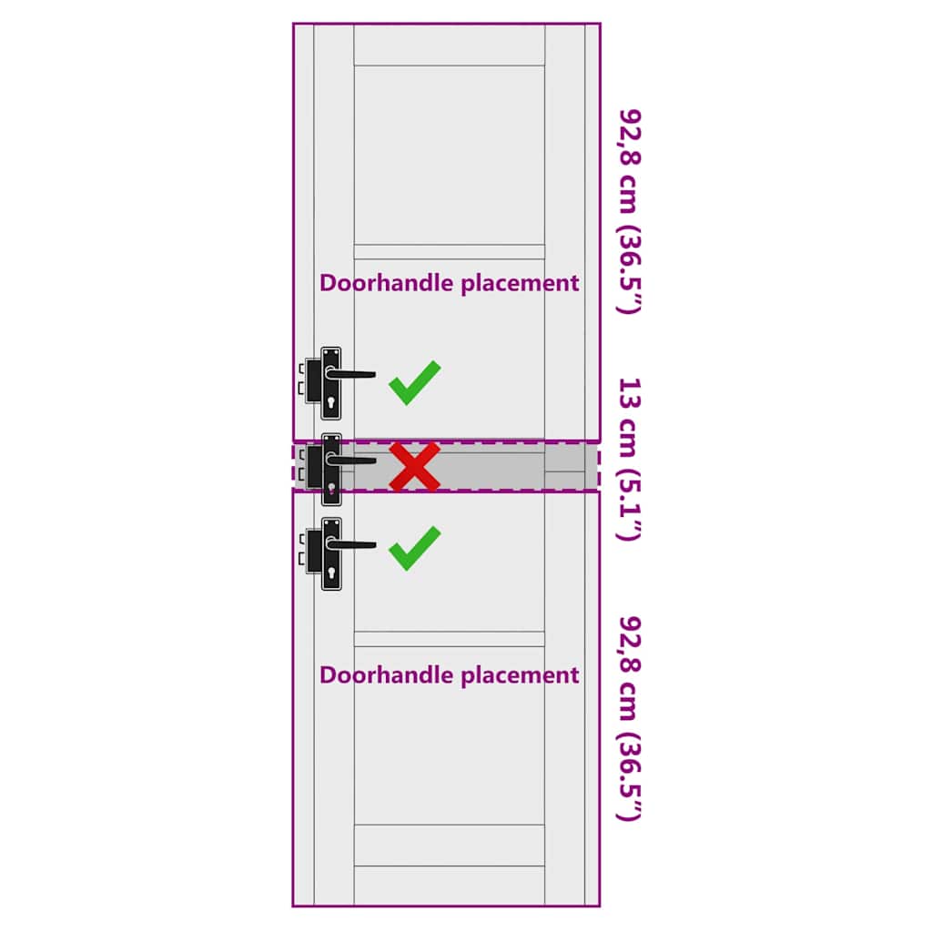 Interior Door ORKDAL Brown 61 x 198.5 cm