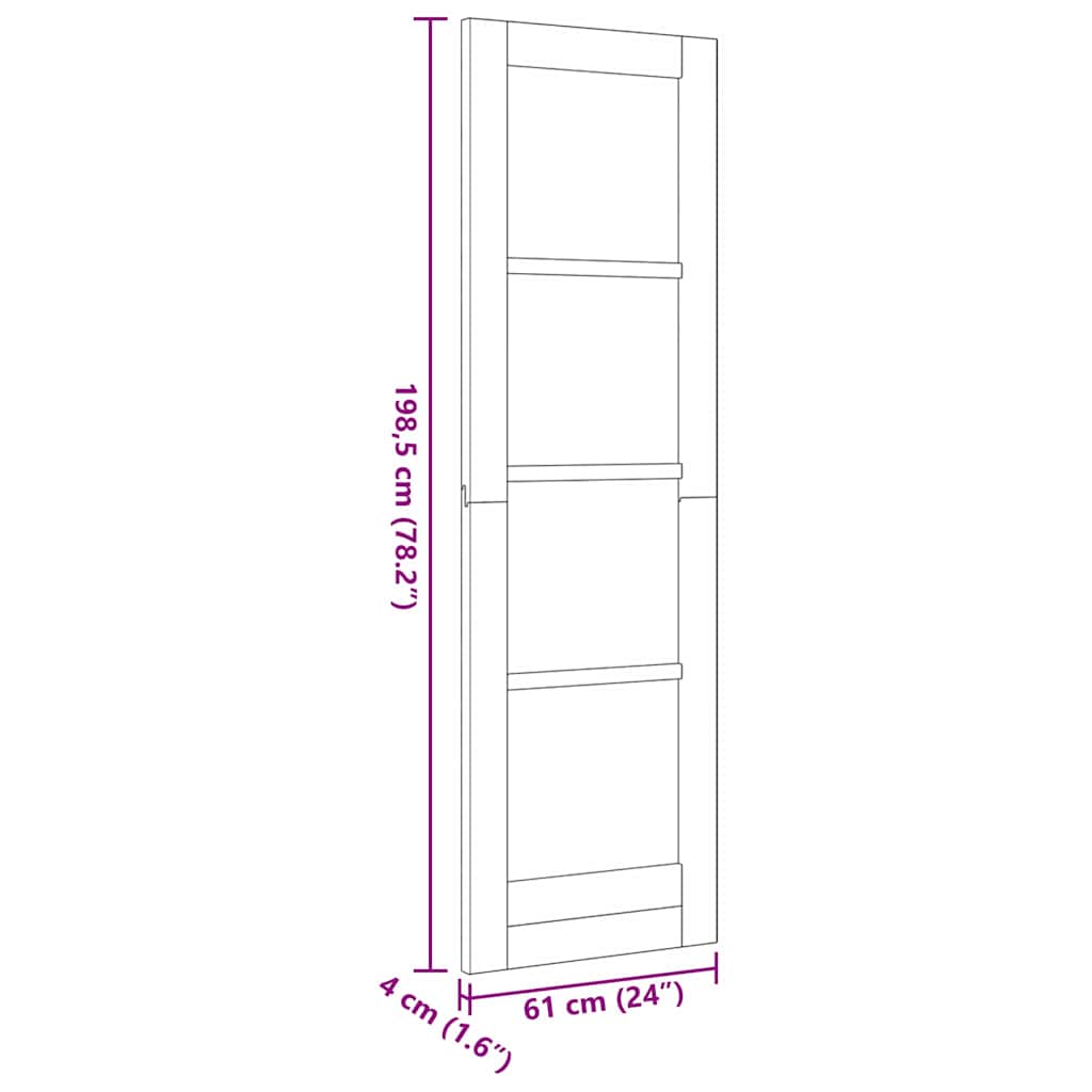 Interior Door ORKDAL Brown 61 x 198.5 cm