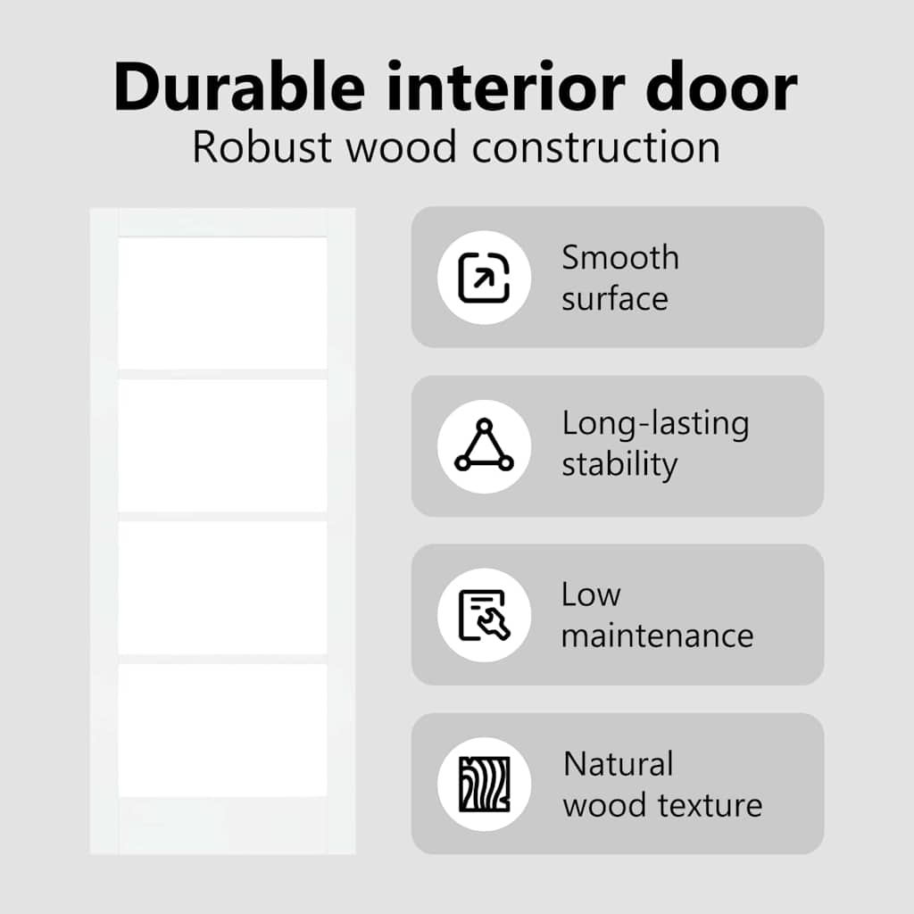 Interior Door ORKDAL White Primed 83 x 202 cm